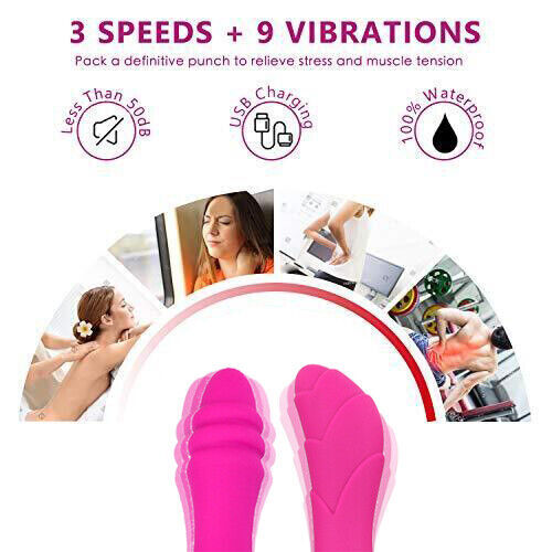 Personal Mini Wand Massager, Quiet Handheld Small Wand with 10 Vibration USA