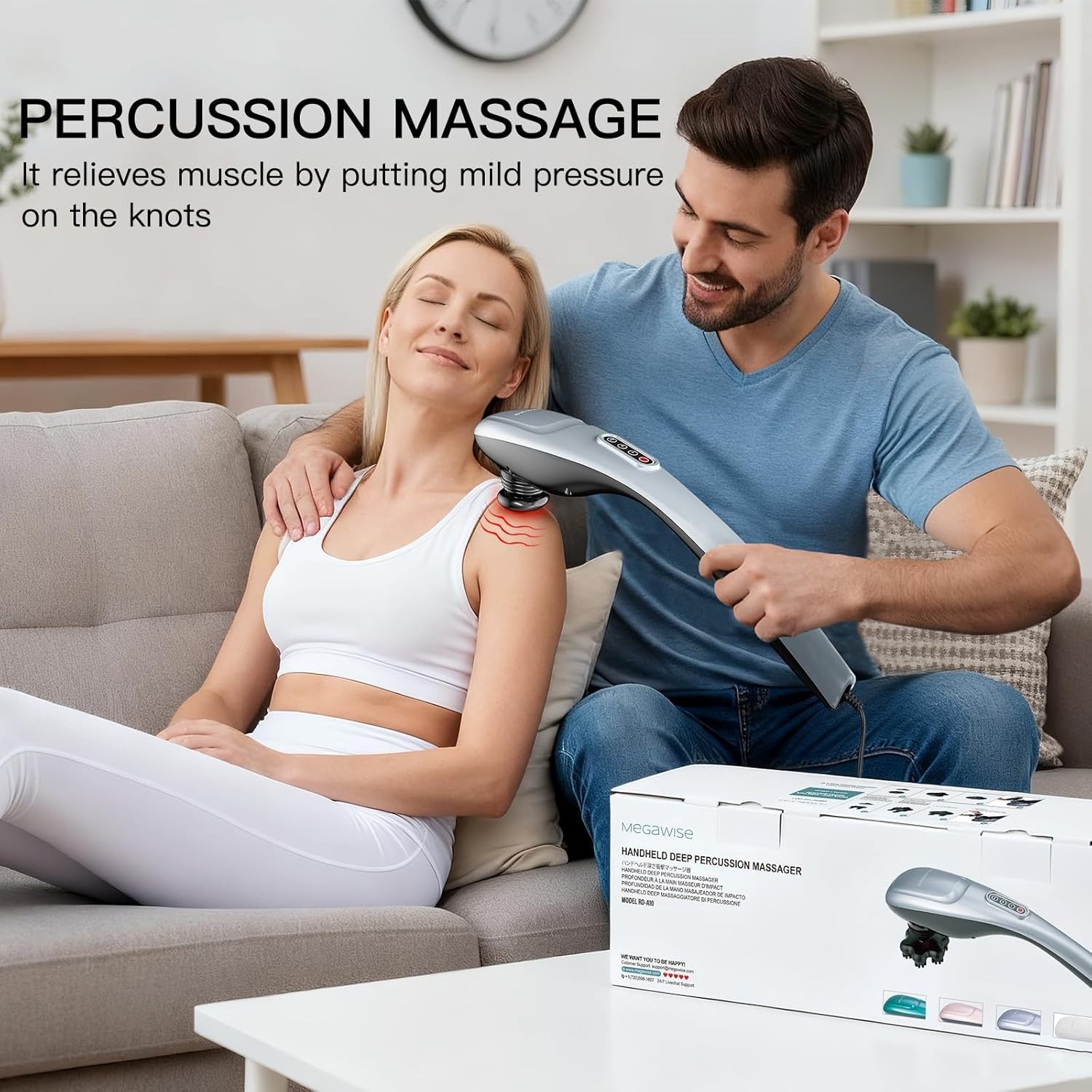 6 Quiet Electric Massager for Neck Back and Legs with Advanced Noise Reduction