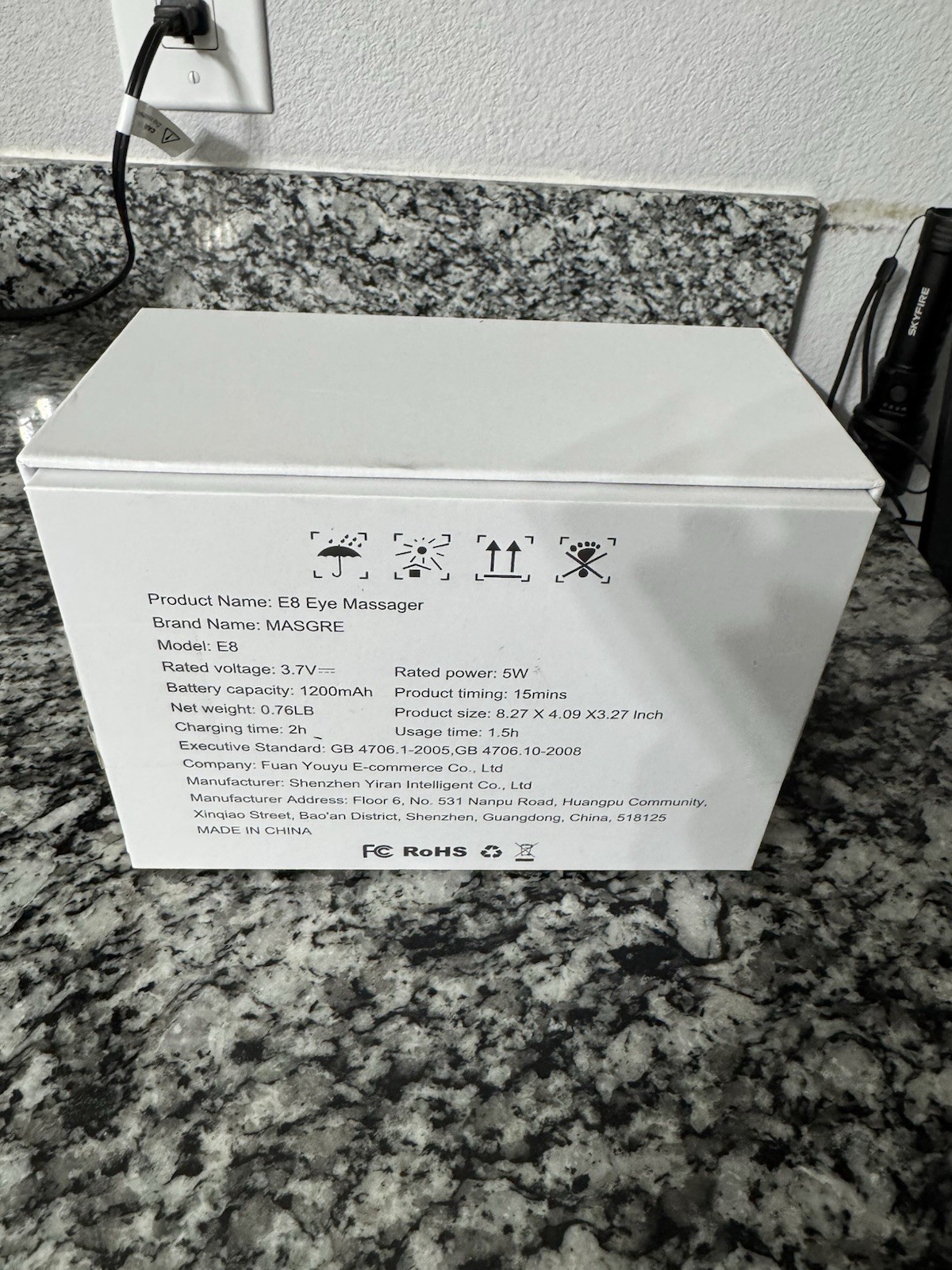 E8 Eye Massager With Heat And Music Usage time 1.5 Hours