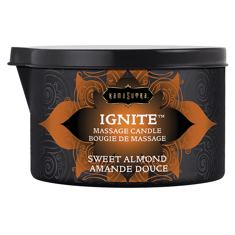 Kama Sutra Ignite Massage Candle 6oz Sweet Almond – Sensual Massage Drip Oil
