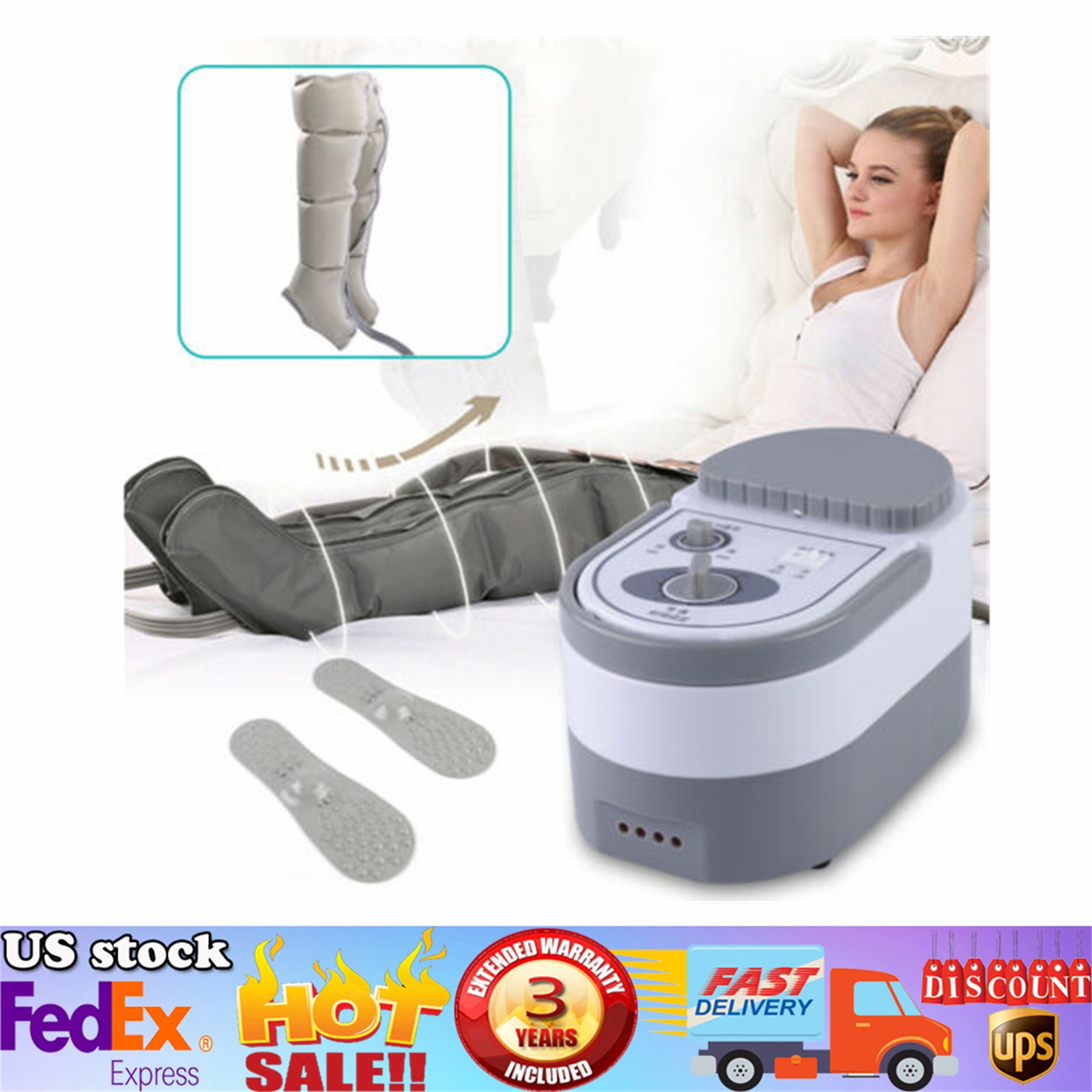 for Lymphedema Recover Pneumatic Compression Leg Massager Machine Pump Boots