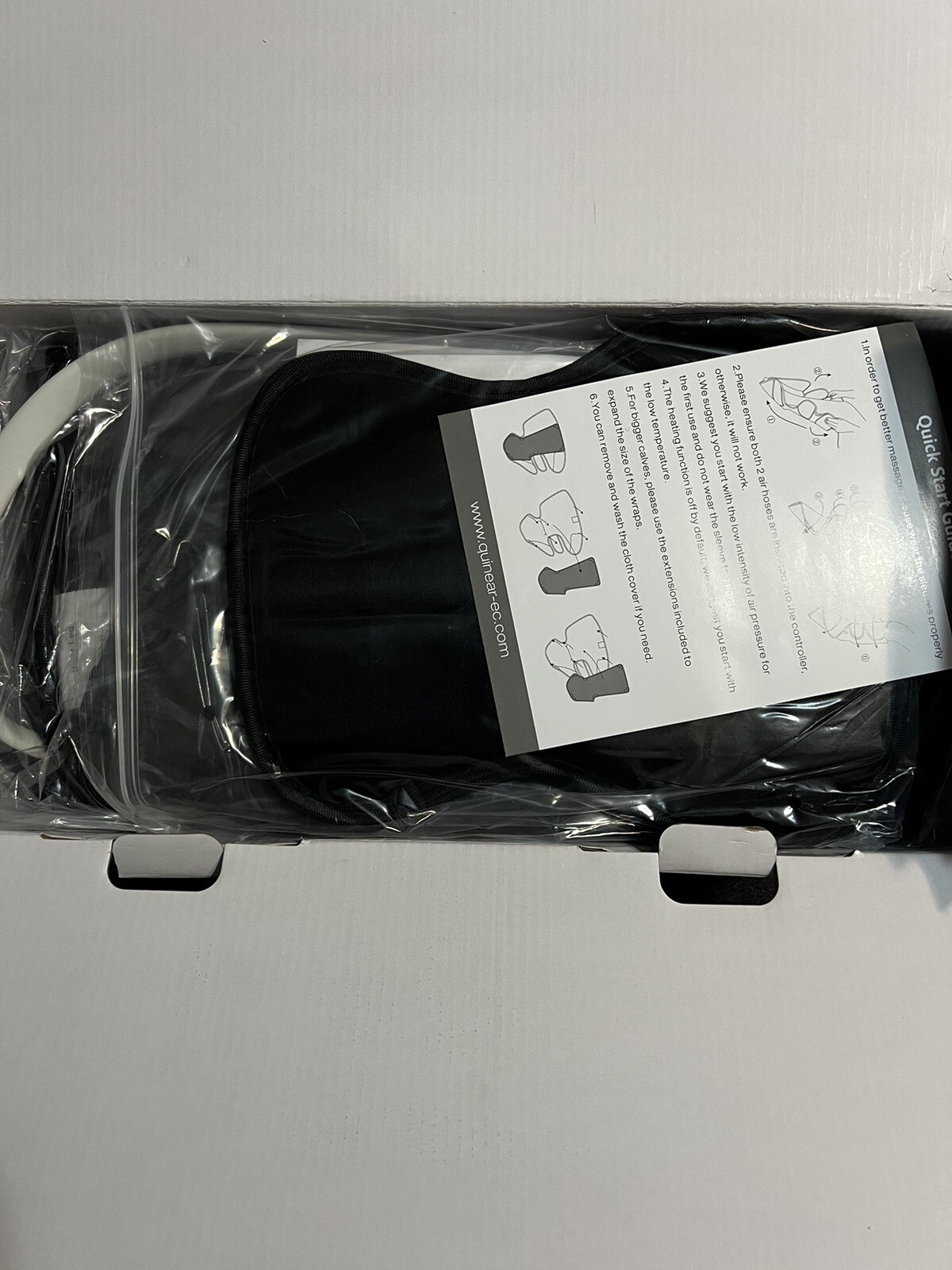 QUINEAR Leg Massager w/ Heat Air Compression Massage Foot & Calf Open Box NEW/aa