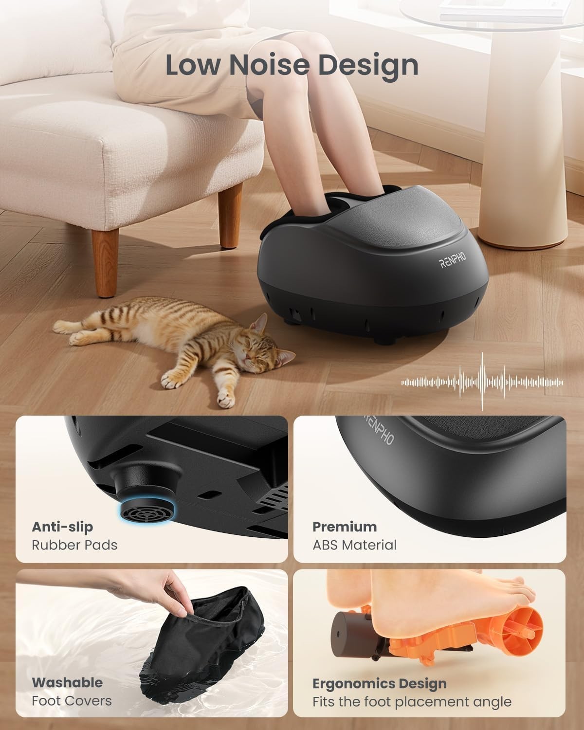 RENPHO Shiatsu Full Foot Massager Machine, 2026 Upgraded Foot Massager with Heat
