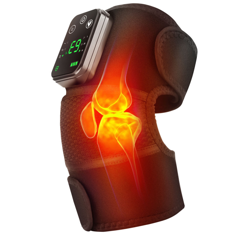3in1 Electric Knee Massager with Heat Vibration Joint Brace Shoulder Pain Relief
