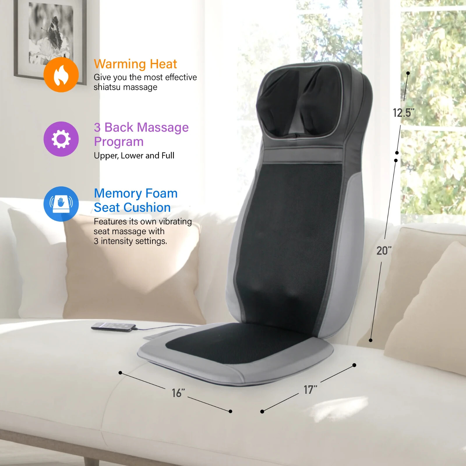Daiwa Felicity Shogun Heated 4D Shiatsu Kneading & Tapping Back Neck Massage