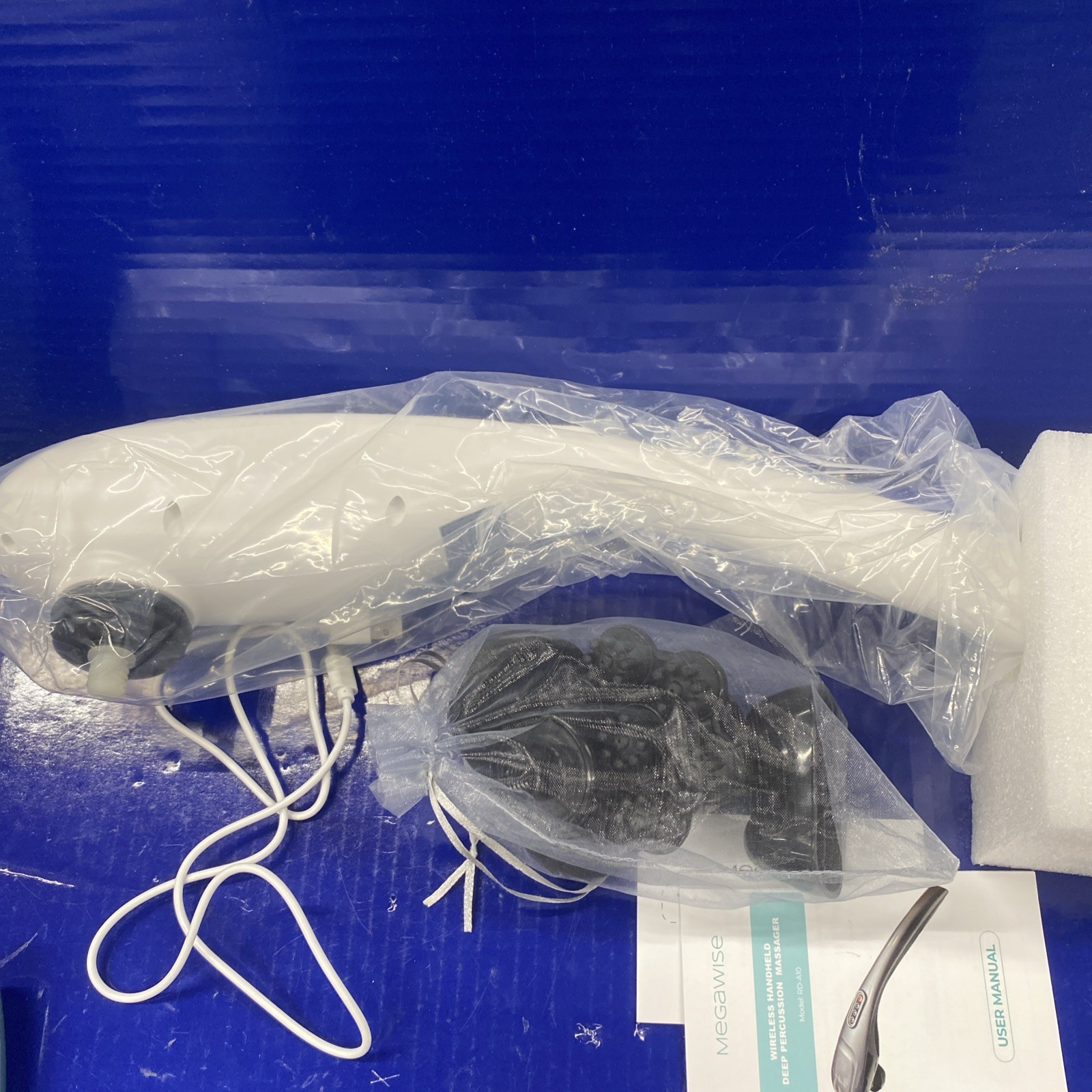 Megawise Handheld Deep Percussion Massager RD-A10 White – Damaged Box