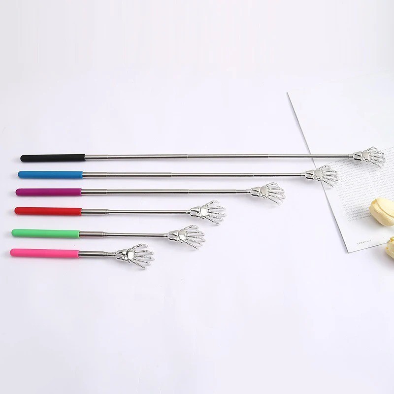 Telescopic Back Scratcher Stainless Steel Extendable Itch Massager Tool USA NEW.