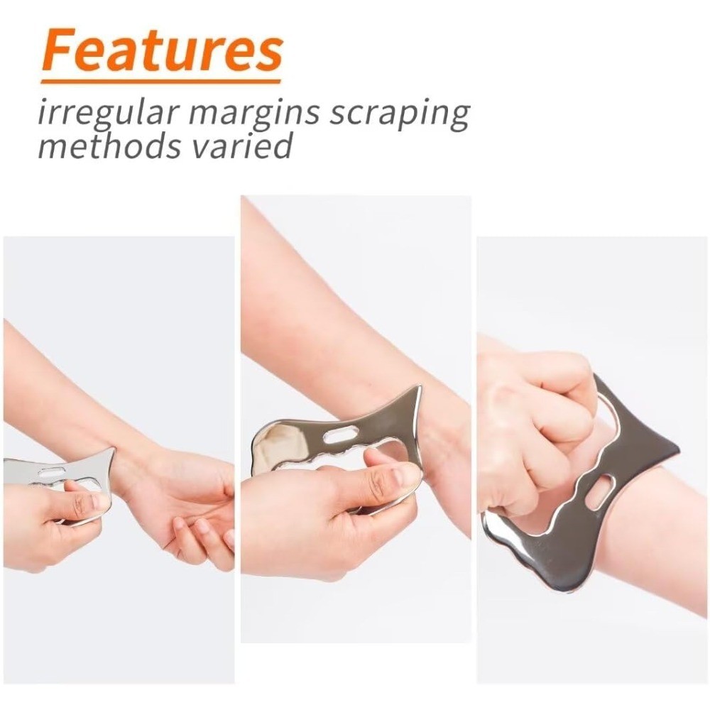 Guasha Massage Tool, Grade Stainless Steel Scraping Tool for Soft Tissue Upgrade