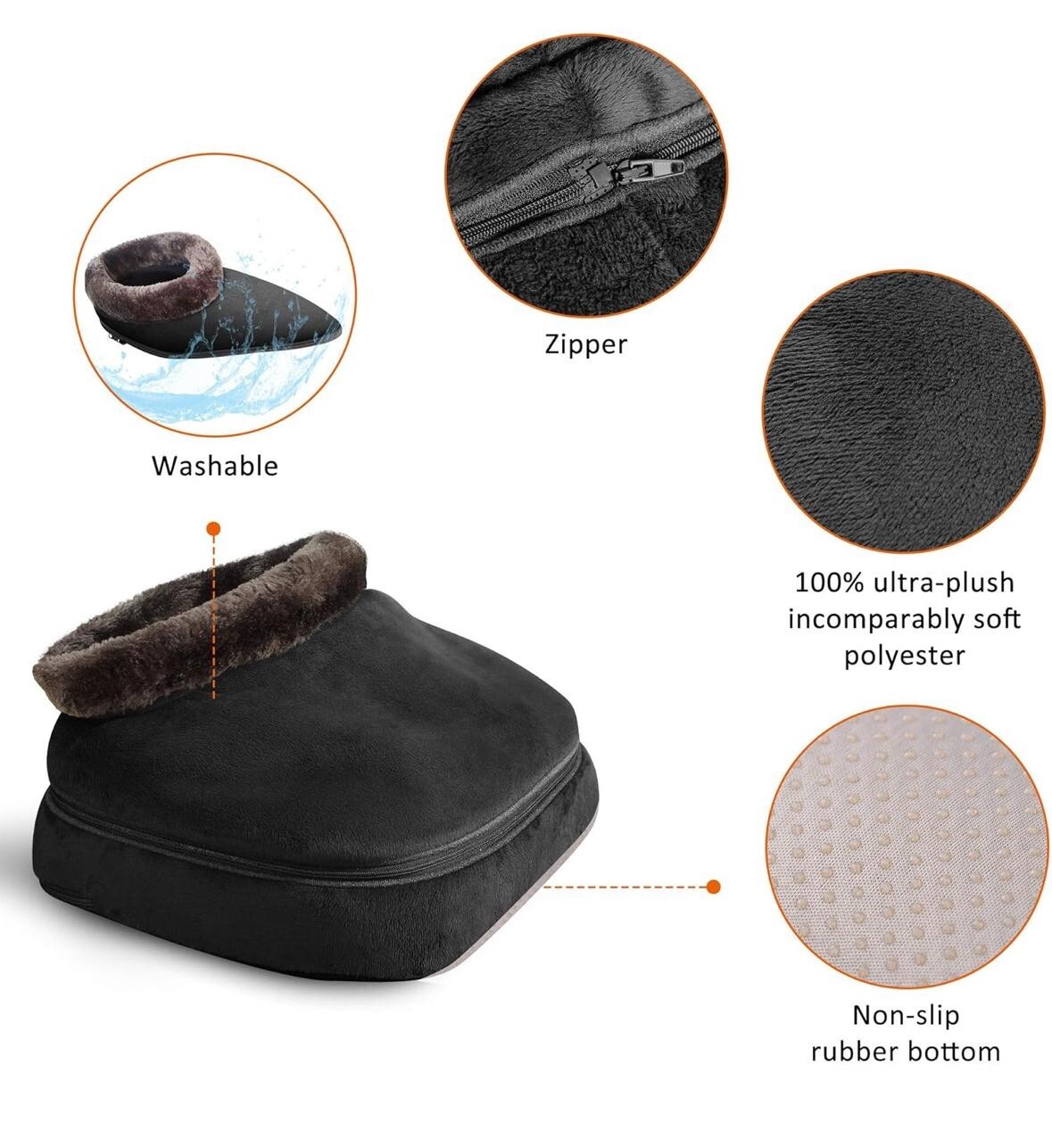 Snailax Vibration Foot massager with Heat, Foot Warmer Feet Massager Circulation