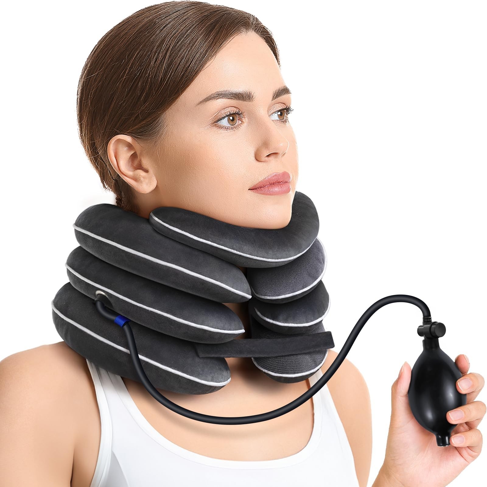 Inflatable Neck Stretcher for Cervical Traction, 3-Layer Design, Neck Support Pi
