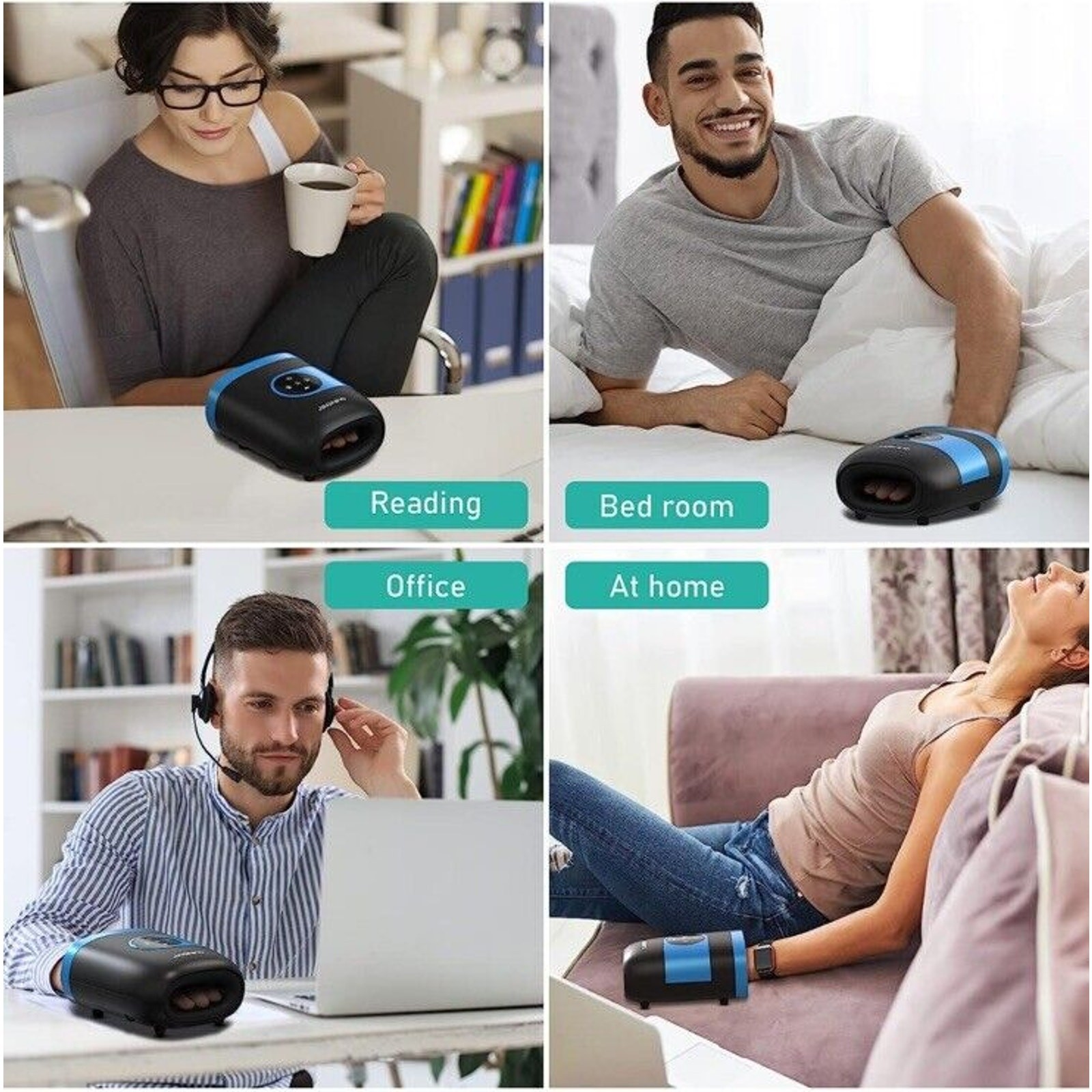 Hand Massager, Cordless Hand Massager with Heat and Compression