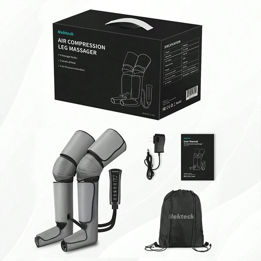 Air Compression Leg Massager Foot Calf Thigh Massager with Heat Vibration