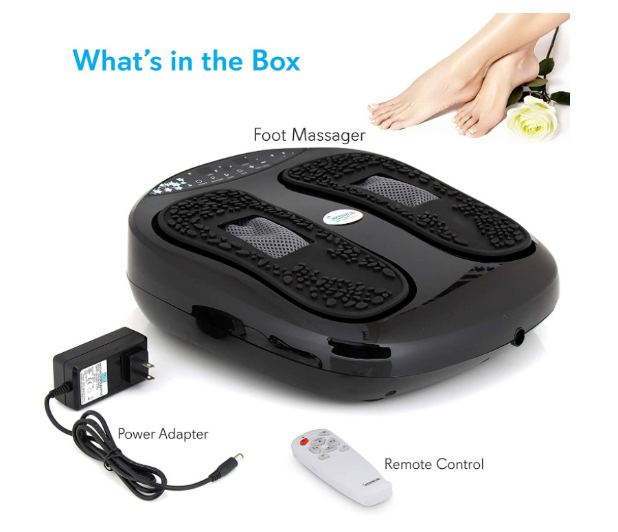Power Legs Vibration Plate Foot Massager Platform with Rotating Acupressure Head