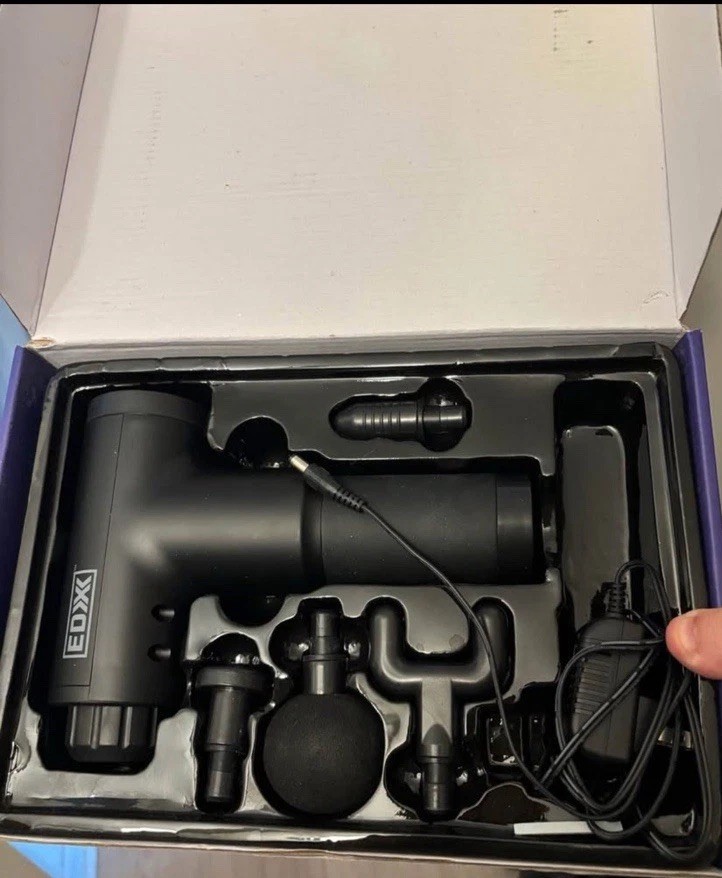 EDX Therapy Wireless Massage Gun w/ Attachments; Muscle Recovery; New Open Box
