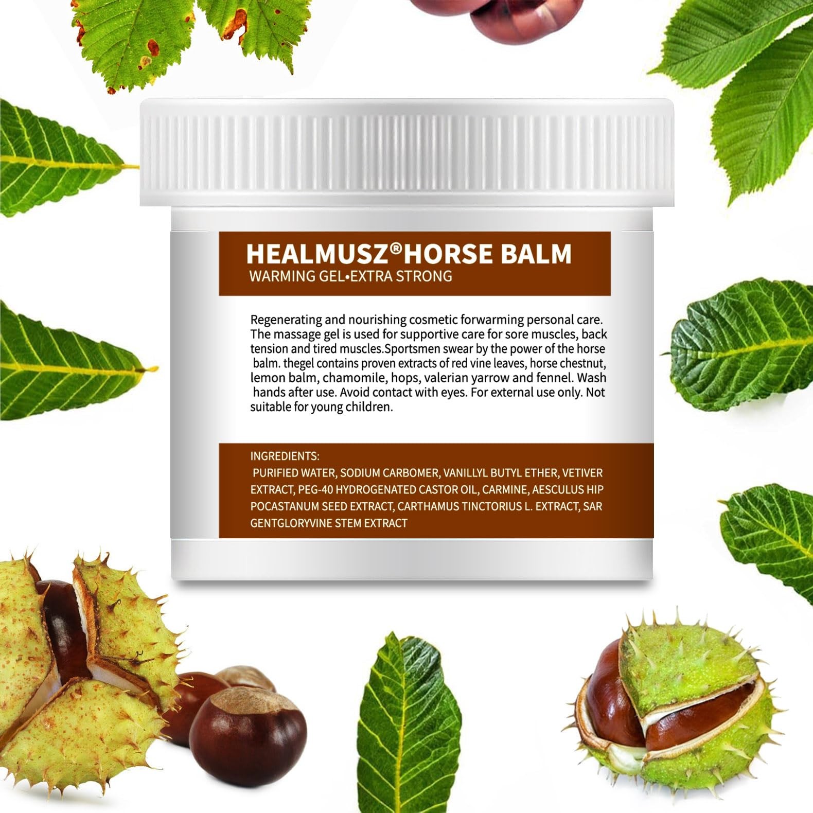 ciwoll Pferdebalsam Gel Horse Balm, Extra Strength 8.8 Ounce (Pack of 1), Red