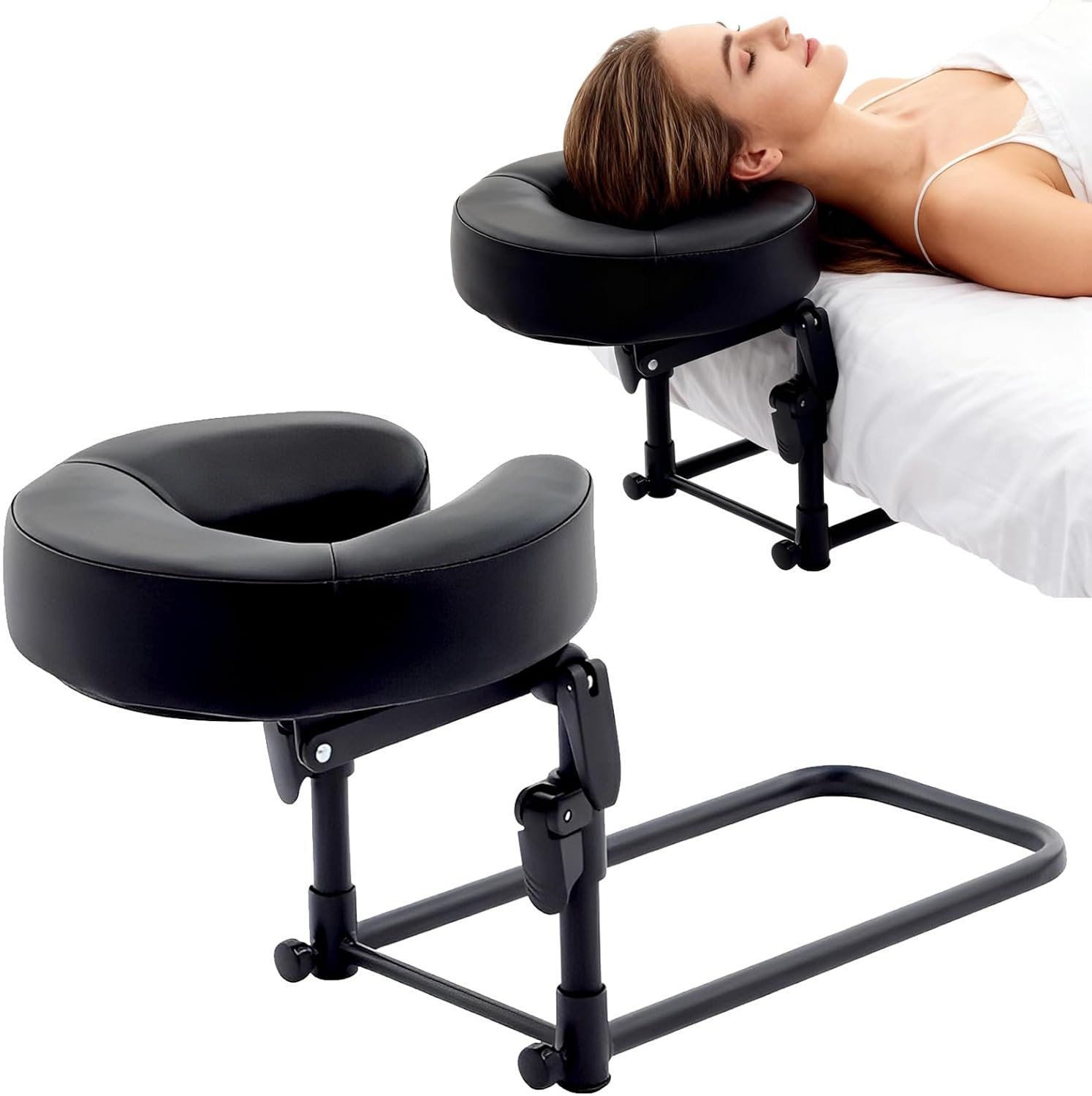 Massage Headrest for Bed Face Cradle, Adjustable Massage Attachment for Mattress