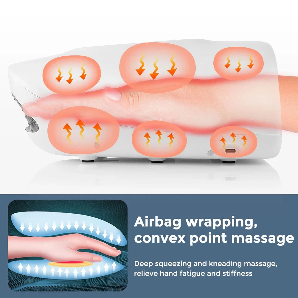 Adomii Hand Massager with Heat and Compression – Personal Massage Machine