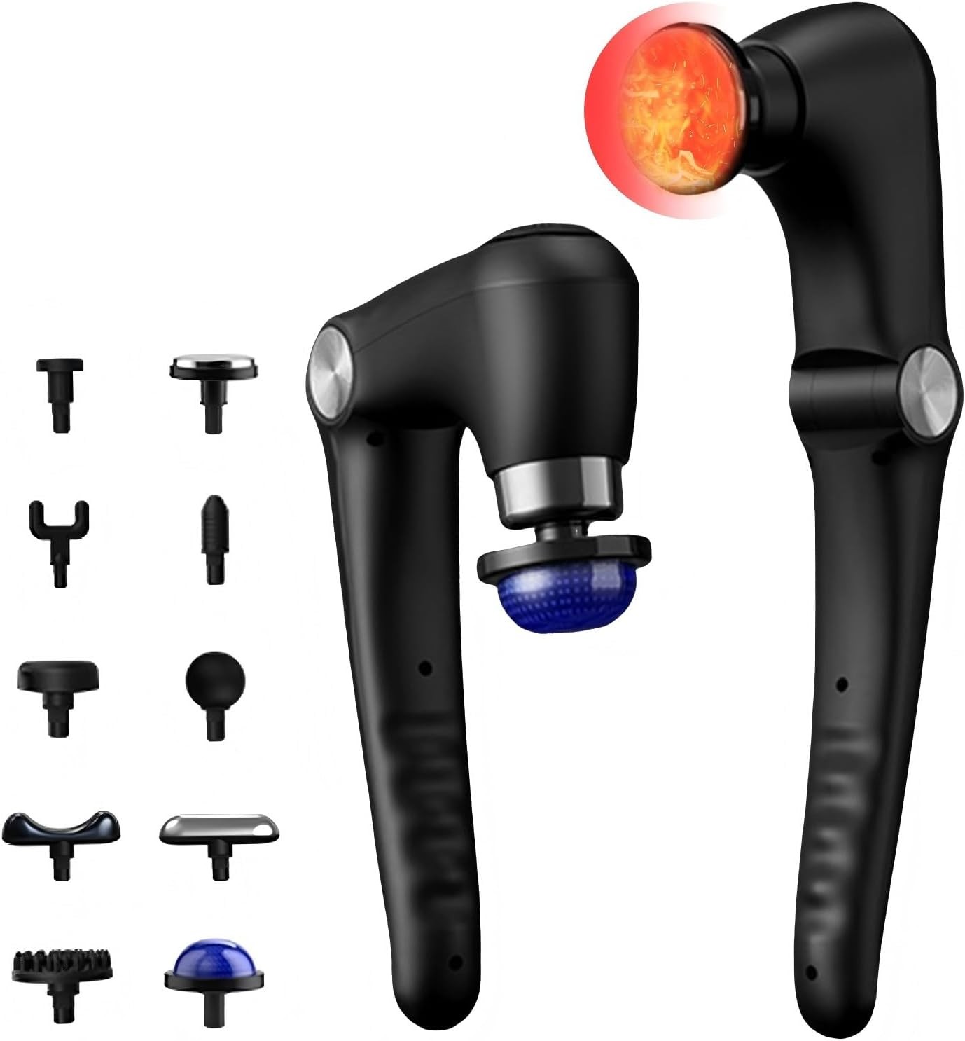 Massage Gun Deep Tissue Heated Foldable Percussion Muscle Massager Back Pain