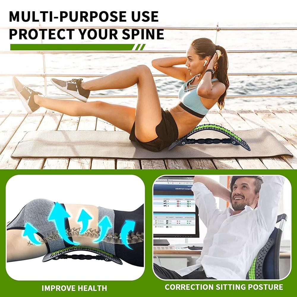6th Gen Upgraded Back Stretcher Lumbar Support Magnetic Massage Pain Relief Padש