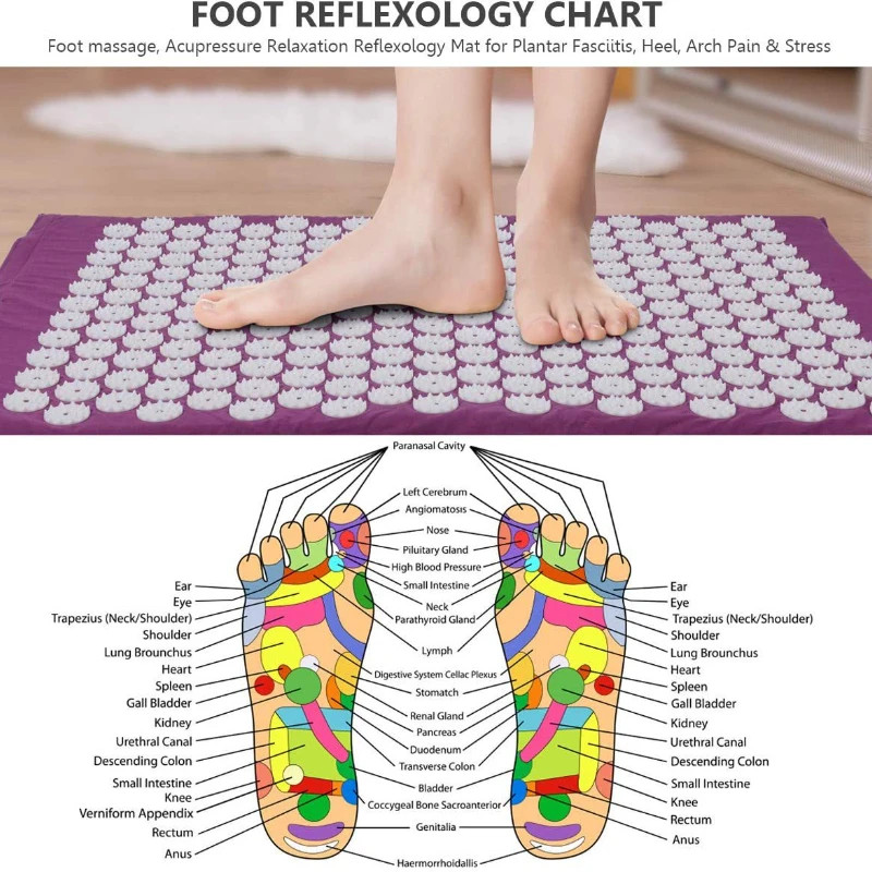 1PC/SET Massager Cushion Acupressure Mat Pillow Relieve Stress Back Pain