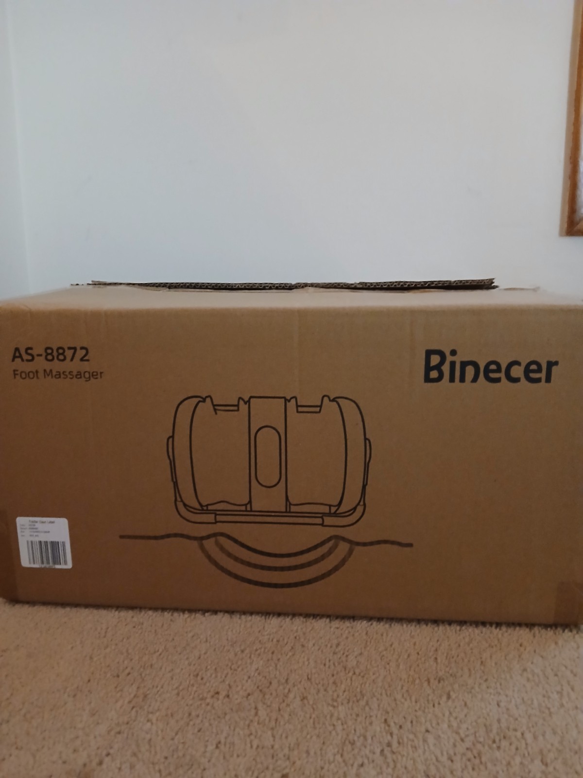 Binecer Shiatsu Foot Massager, Foot Massager Machine with Heat and Pressure, 4 M