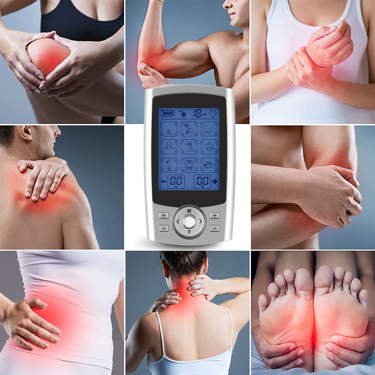 New 36 Modes Muscle Massager Electrotherapy Pain Relief Physiotherapy Device US