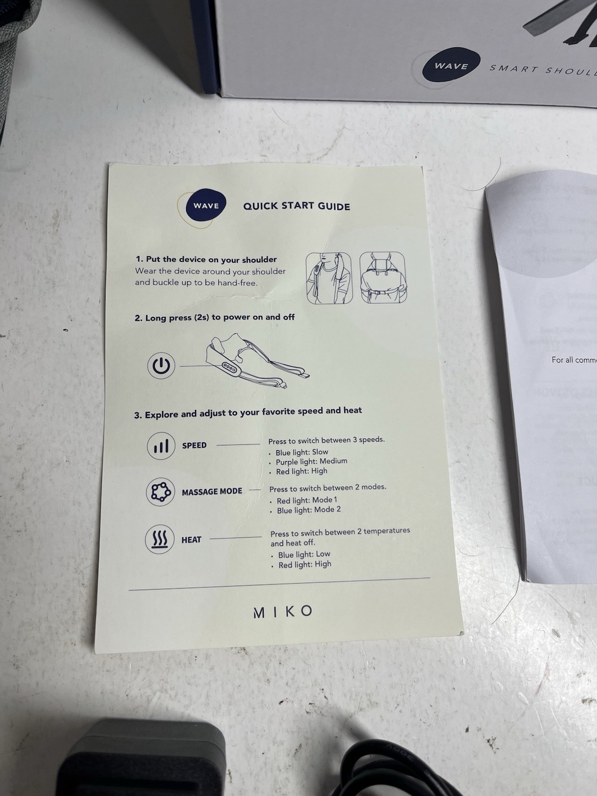 Miko Wave Smart Shoulder Cordless Massager With App Control, MMS-01GB