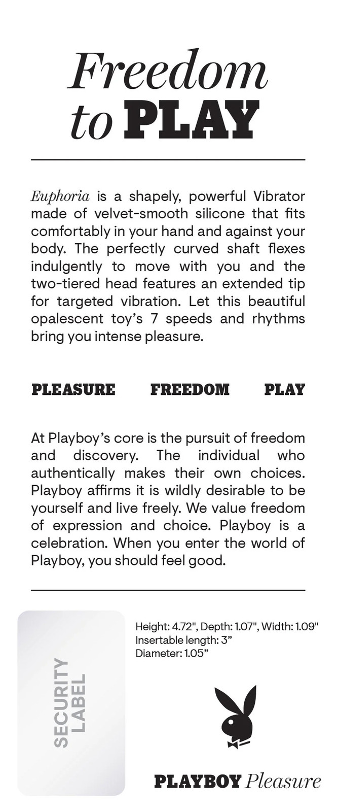 Playboy Pleasure – Euphoria – Vibrator – Opal