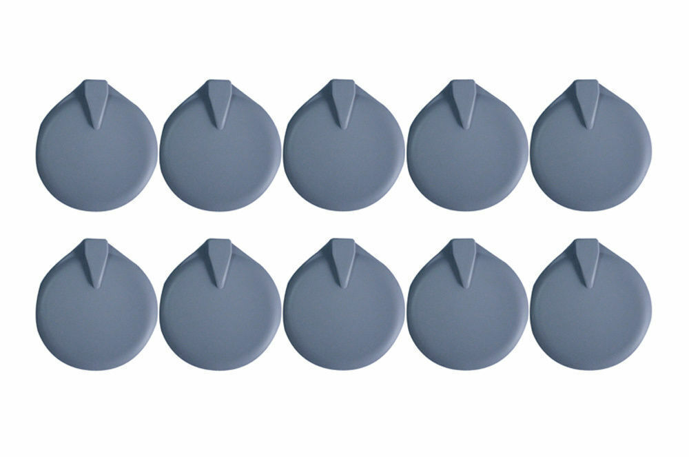 10 Pieces 9.5cm Rubber Round Replace Electrode Pads For Microcurrent Machine