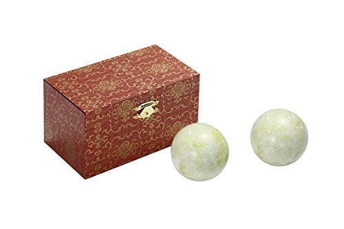 BRABUD 1.4» Light Green Marble Baoding Chinese Exercise Balls for Adults Cra…