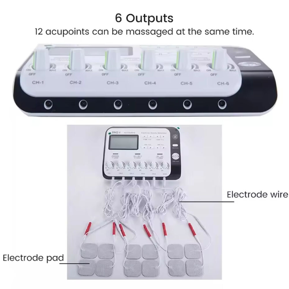 6 Output Channel Body Massager Electric Muscle Stimulator Patch Massage