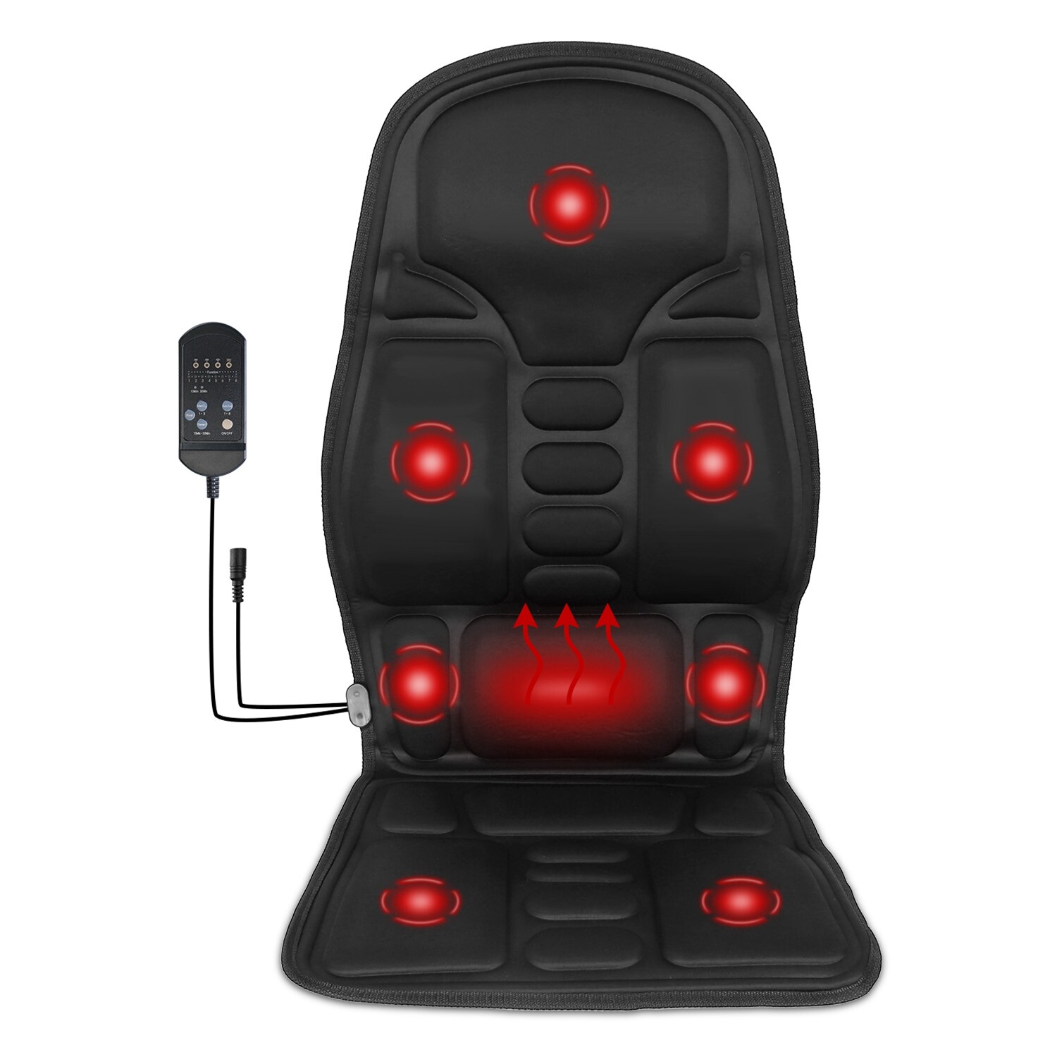 8 Modes Massage Seat Cushion Heated Back Neck Body Massager for Car Chair Mat