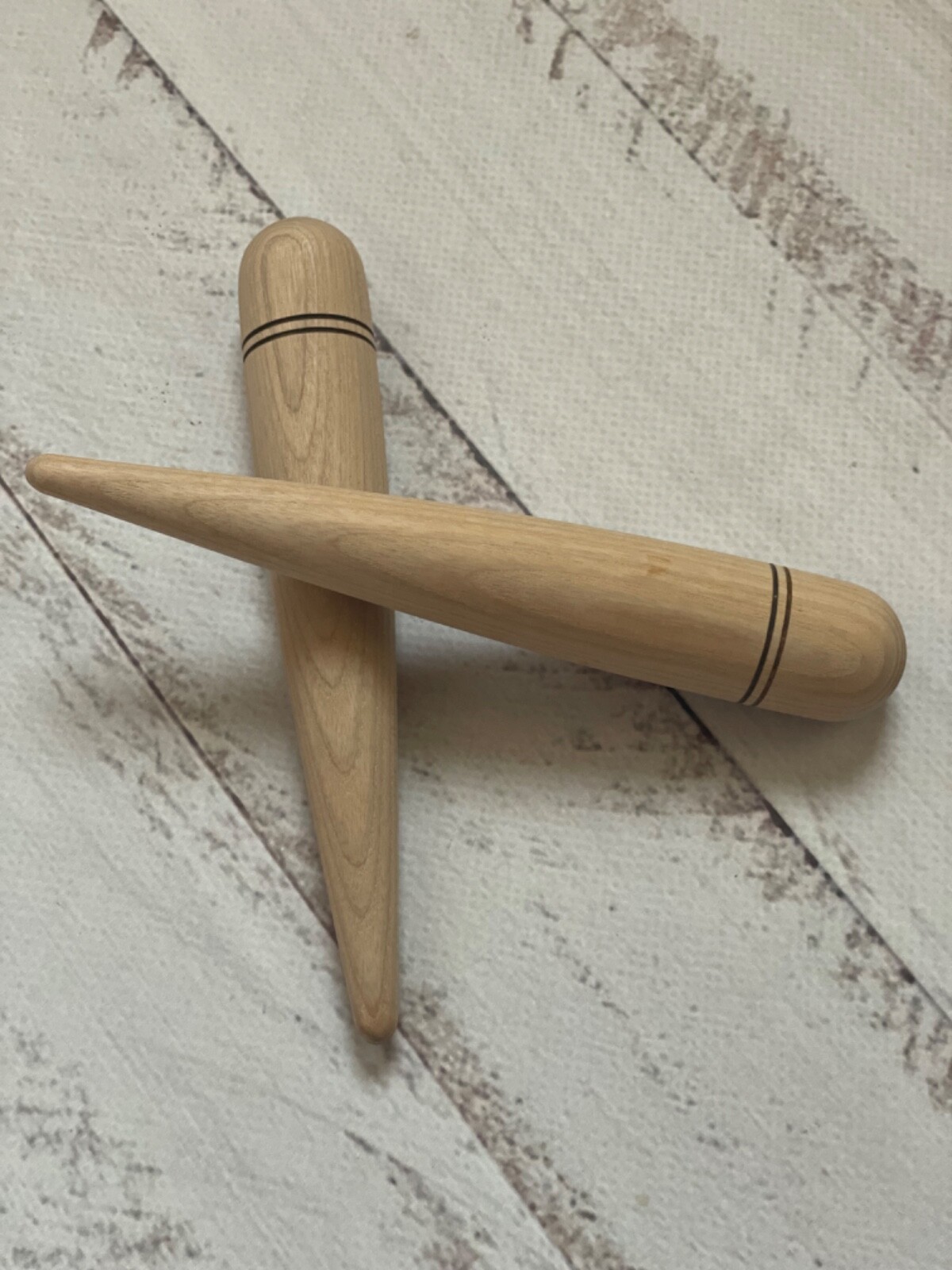 Wooden massage stickers