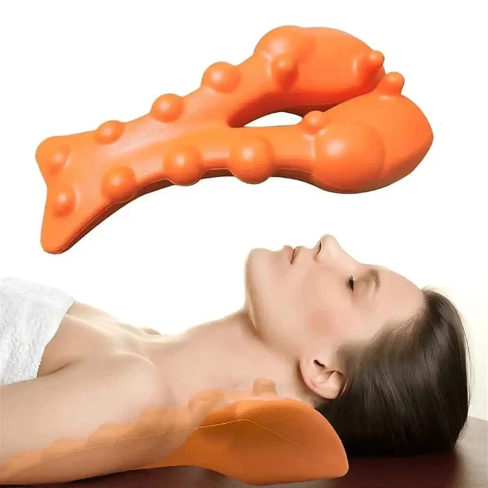 Cervical Traction Device Neck Stretcher Massager for Neck Shoulder Stretcher,Tri