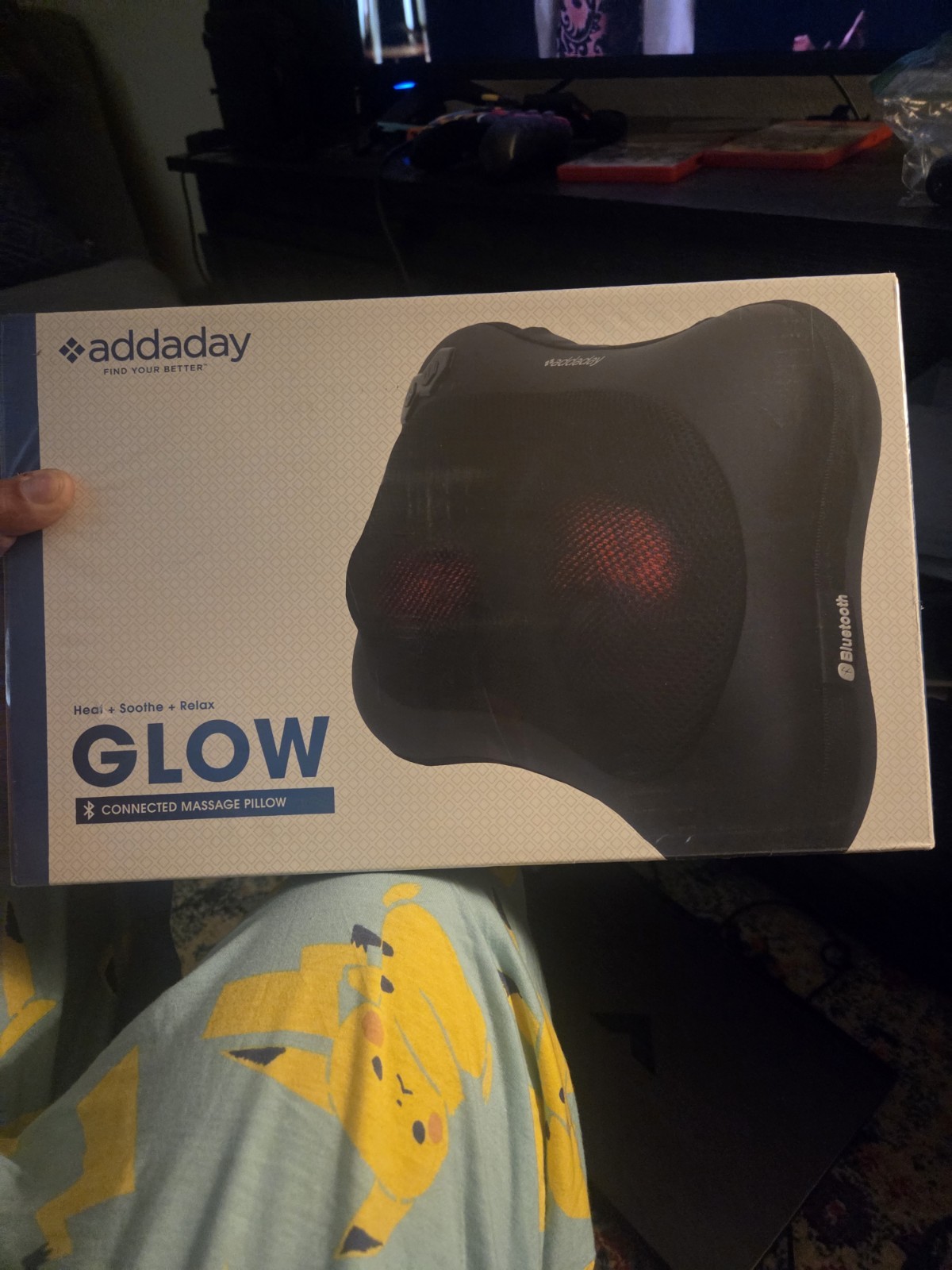 Massage Pillow Addaday Bluetooth Connected Glow Heat,Soothe ,Massage