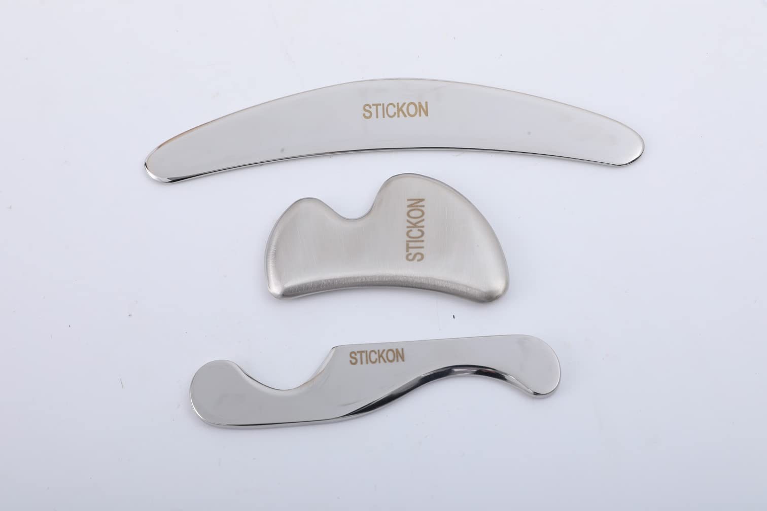 Stickon Stainless Steel Gua Sha 3 In 1 Muscle Scraper Tool Set Kit Scraping