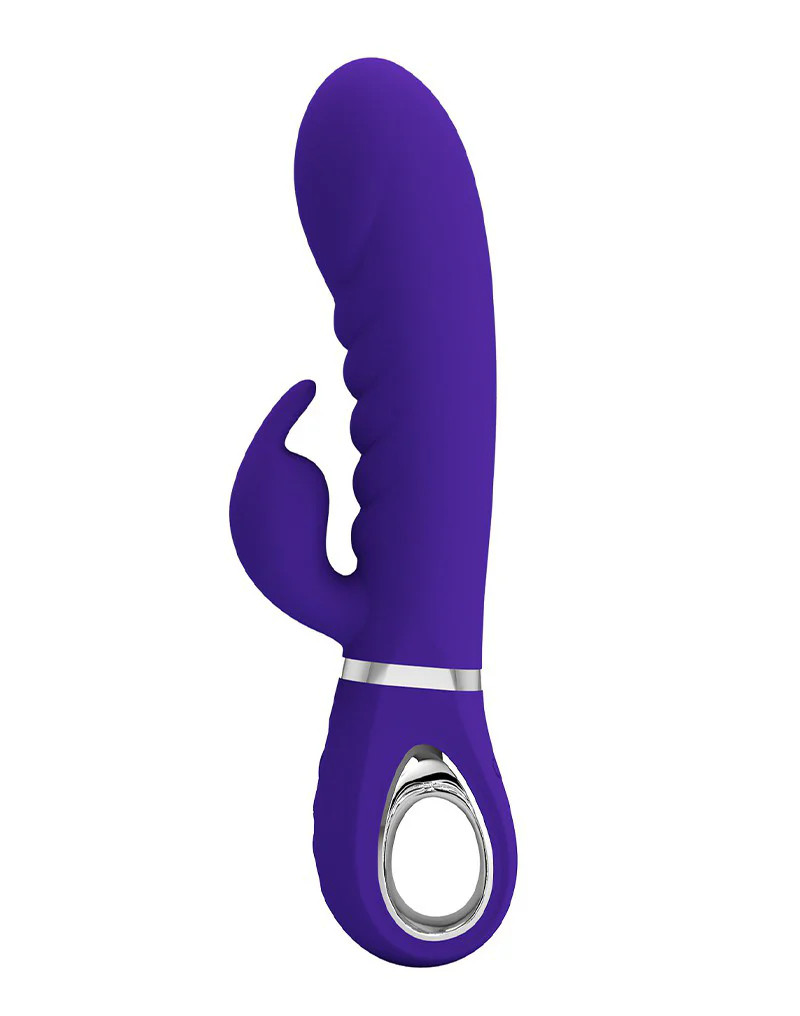 Prescott Super Soft Rabbit Silicone Vibrator – Purple