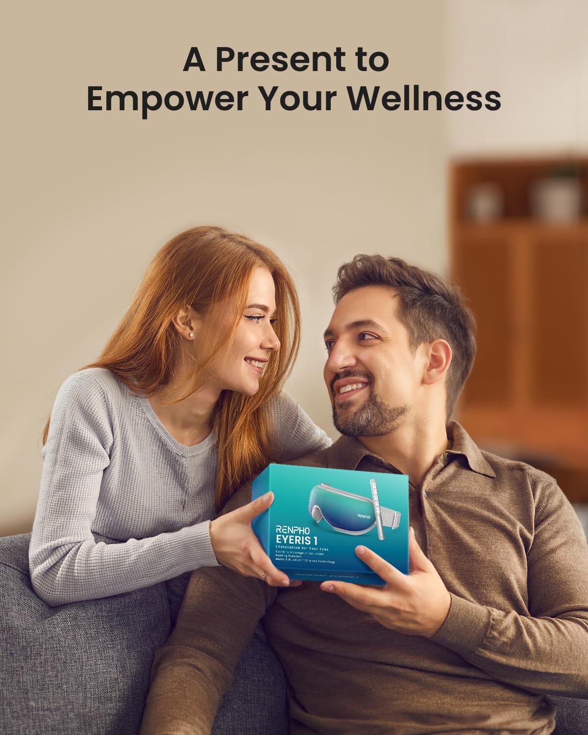 Eye Massager with Heat and Vibration Compression Rechargeable Bluetooth Green