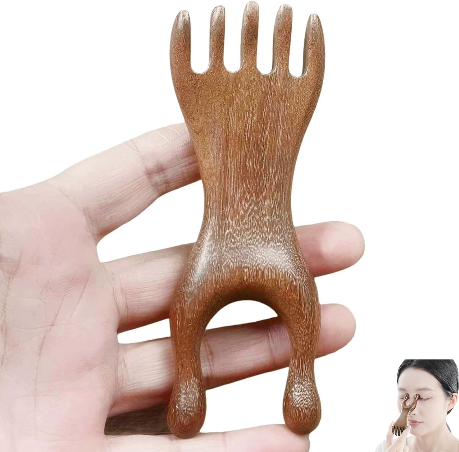Sandalwood Scalp Massage Comb, Nose Guasha Tool, Facial Wood Gua Sha Tool, Wo…