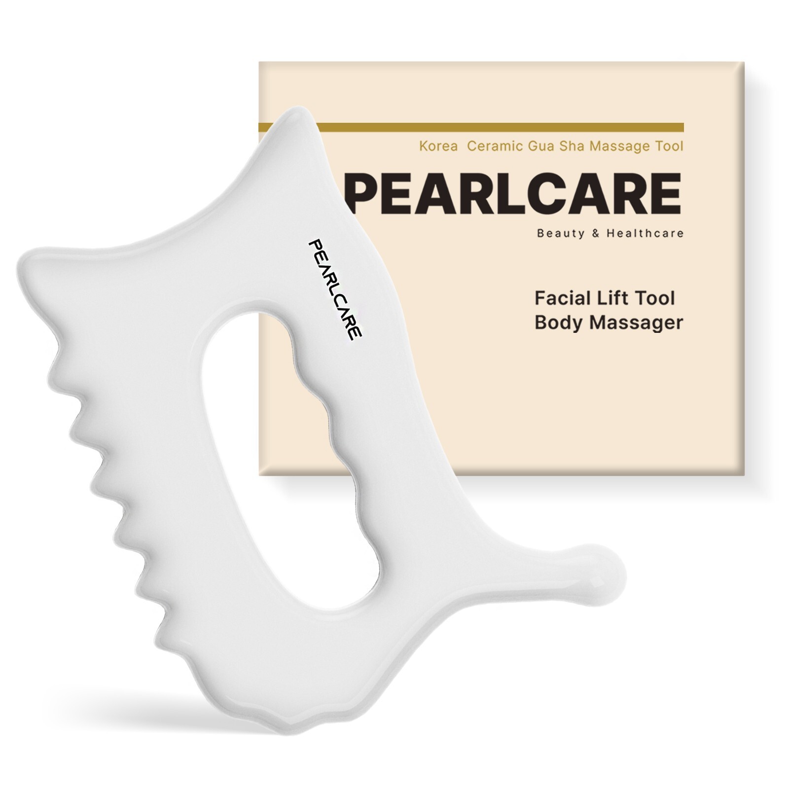 PEARLCARE Korean Handmade Ceramic Gua Sha Massage Tool Body&Face&Muscle Relief