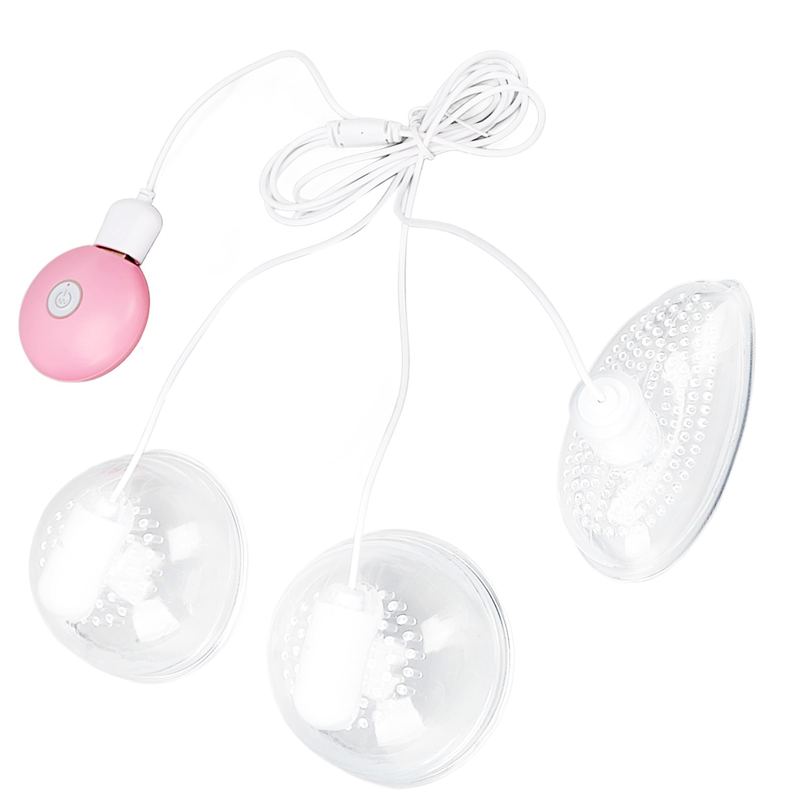 Breast Massage Machine 10 Modes 3 Heads Waterproof Soft Silicone Breast Massager
