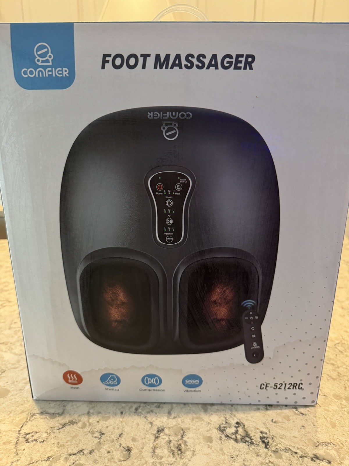 Comfier Foot Massager with Heat kneading Rolling Shiatsu