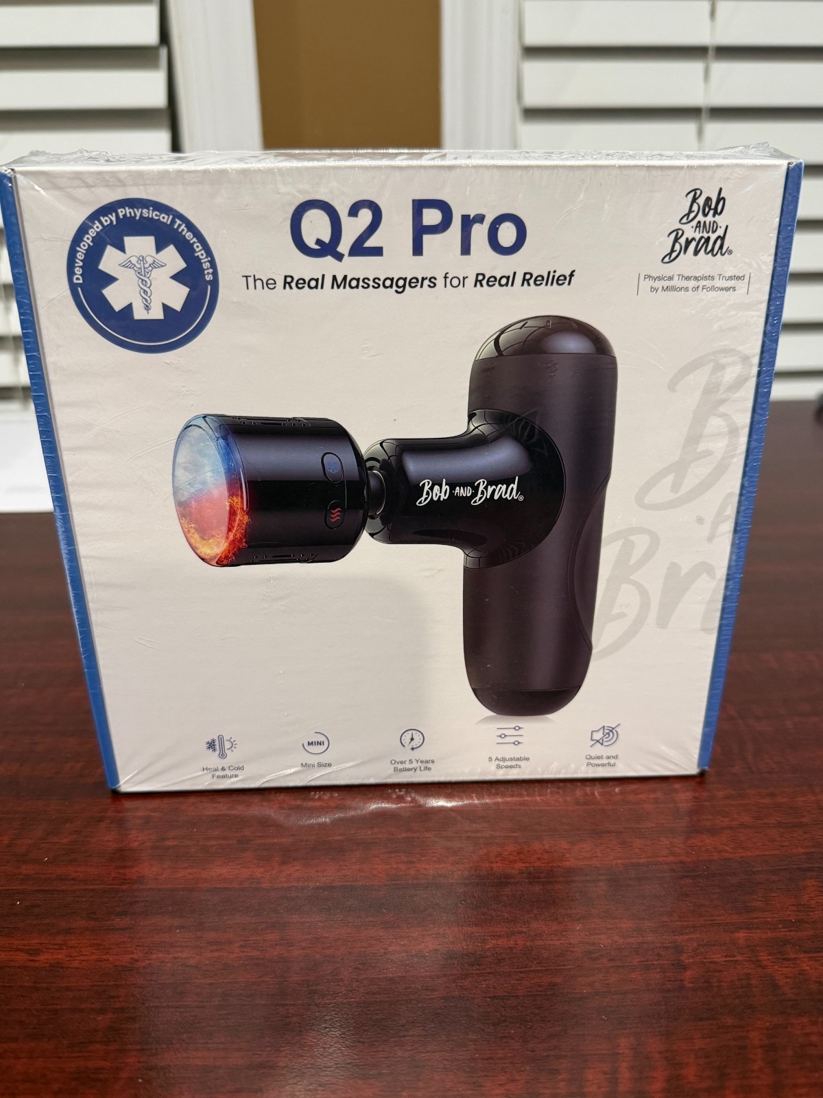 BOB AND BRAD Q2 Pro Mini Massage Gun with Heat & Cold, Pocket-Sized Deep Tissue
