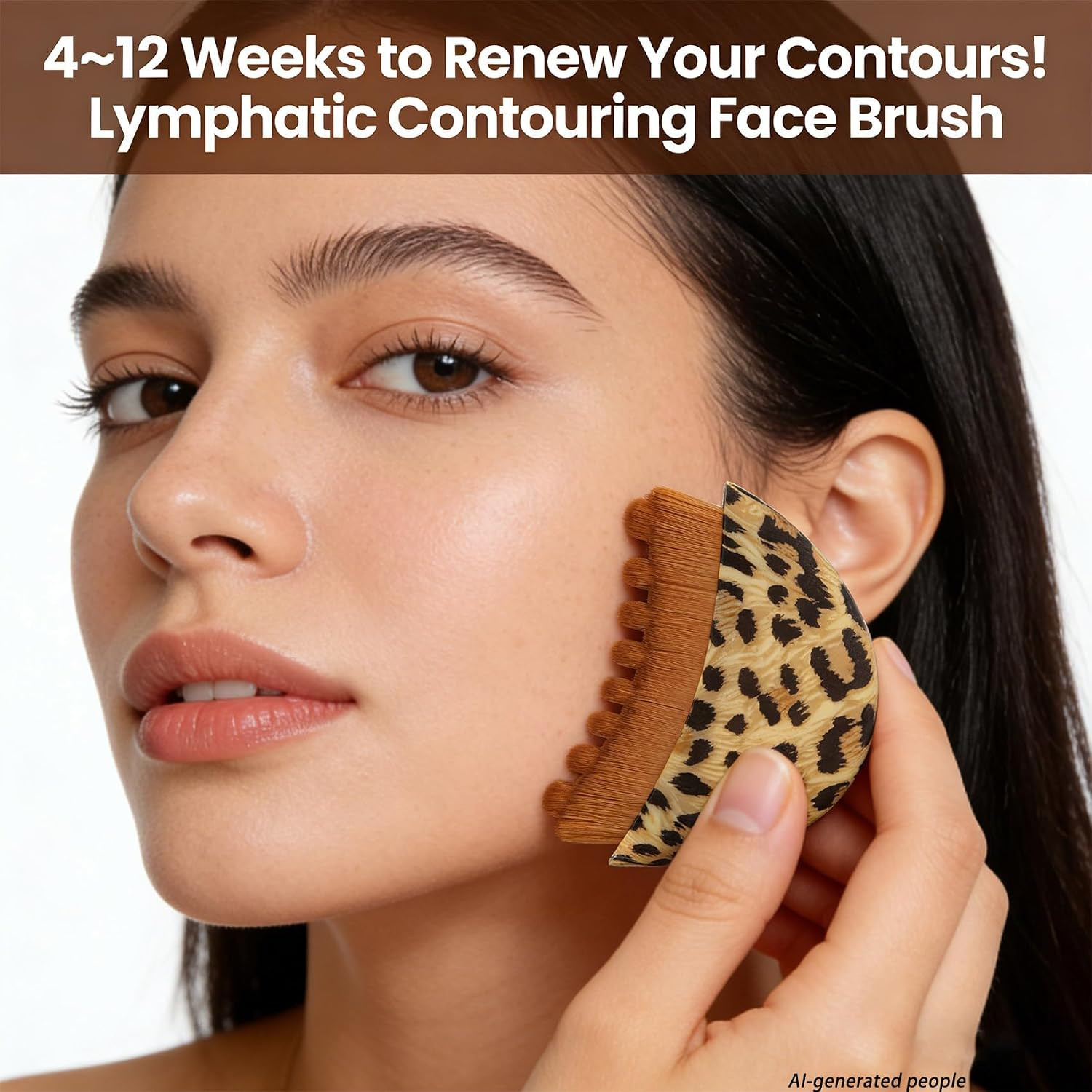 Lymphatic Contour Face Brush：Dry Massager & Drainage Tool (1PC) | For home skinc