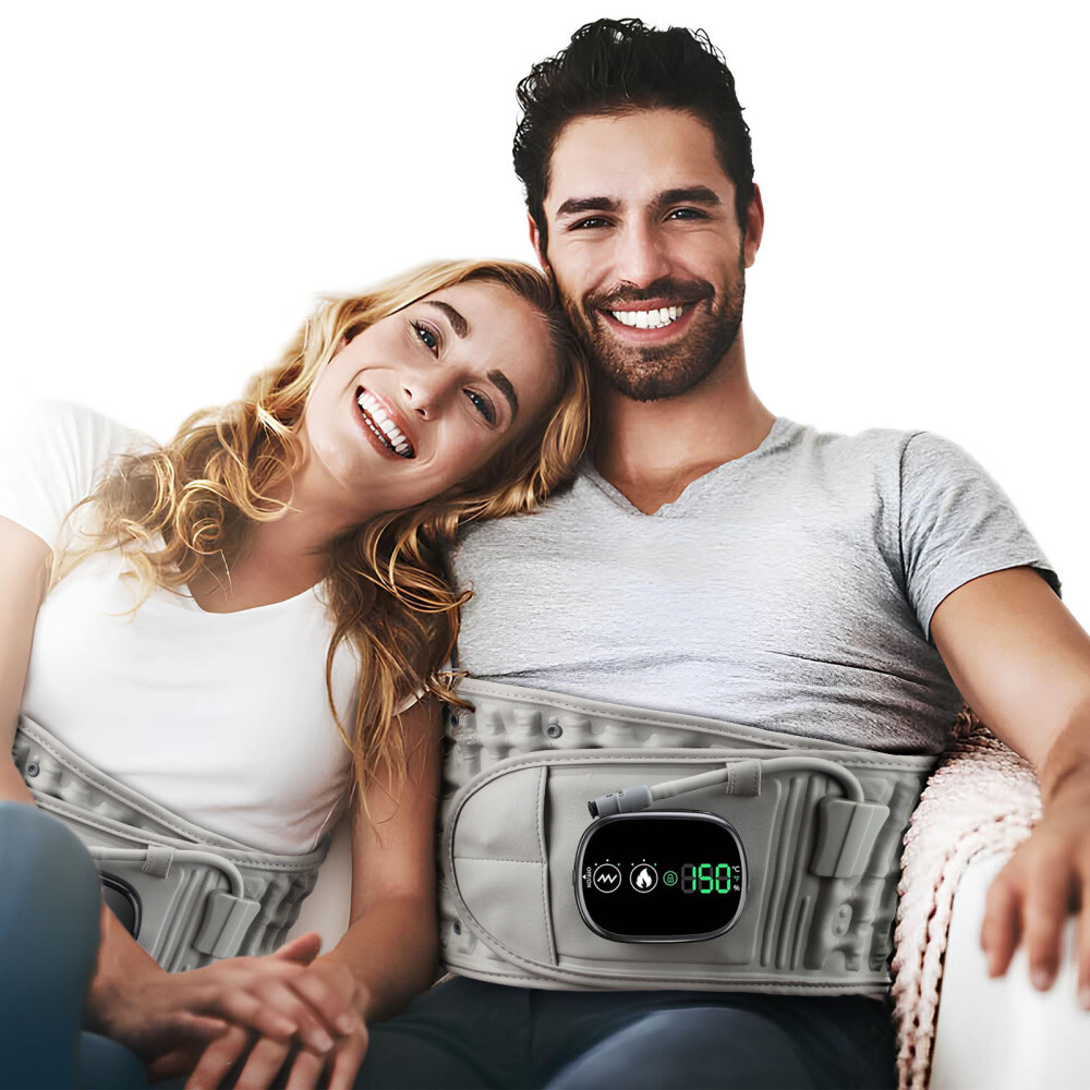 Heating Decompression Belt Inflatable Lumbar Support for Lower Back Pain Relief