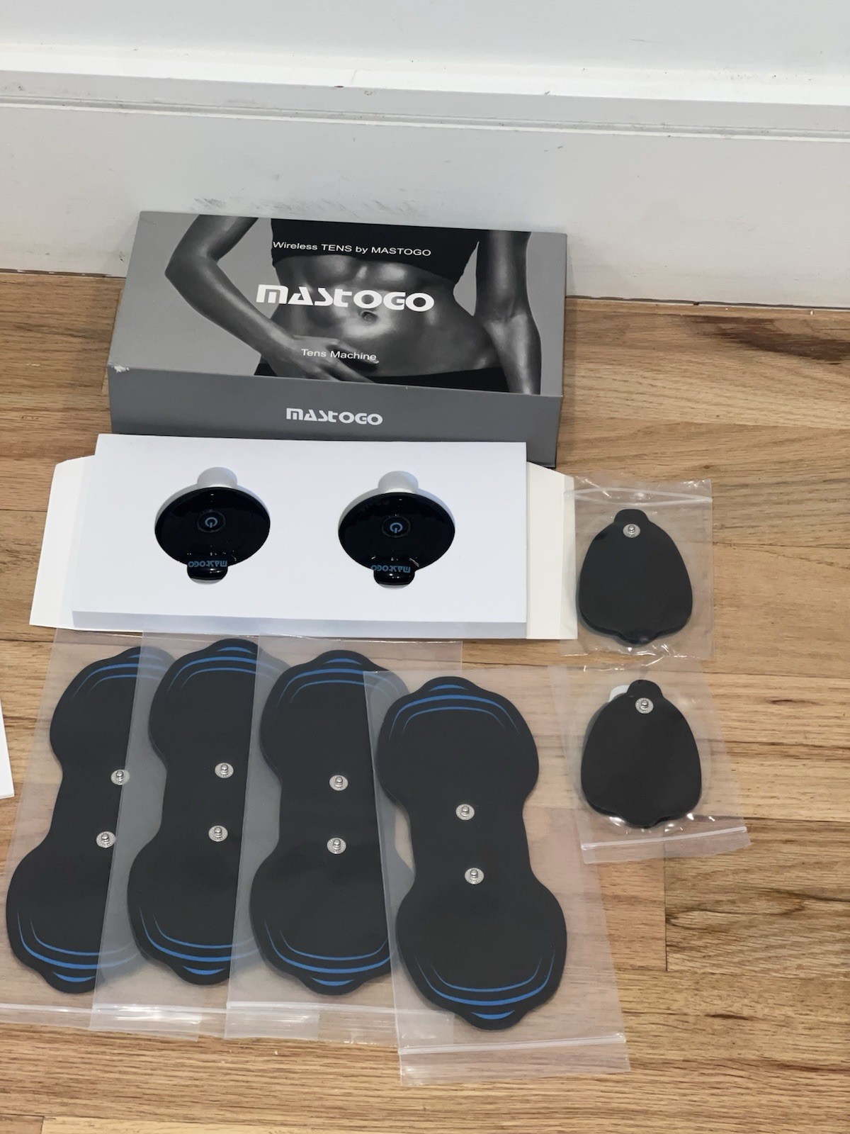 MASTOGO Wireless Tens Unit Muscle Stimulator – Two Sets of Tens Unit Massager…