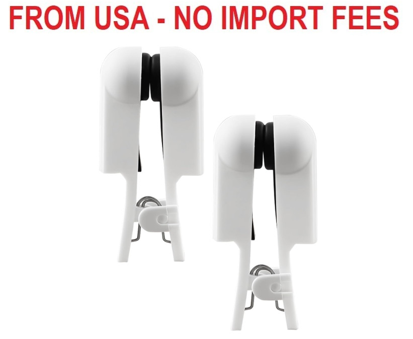 Ear Clip Electrode Double-Sided Rubber White Compatible for Tens 7000 & Standard