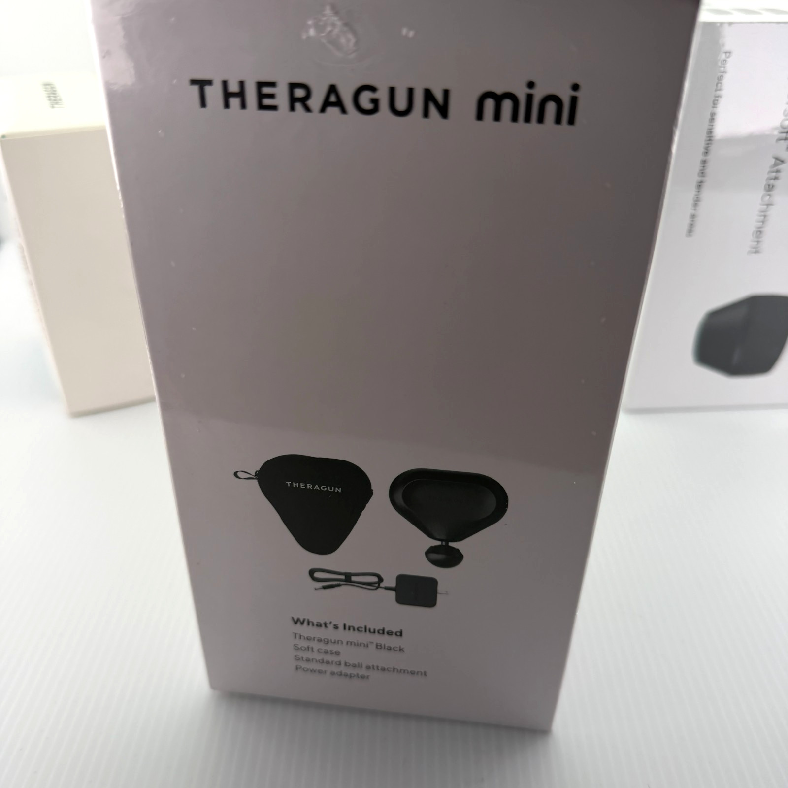 Theragun Mini Massager Black + Supersoft Attachment Mini Skin Bundle NEW SEALED