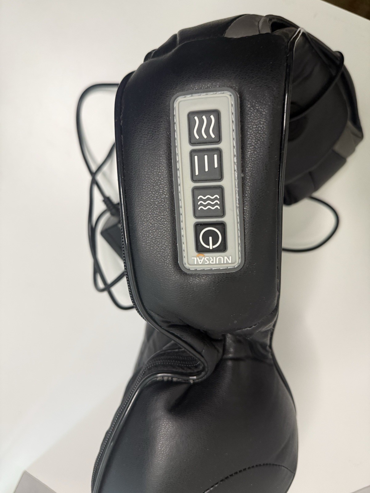 NURSAL Shiatsu 3D Kneading Neck Massager w/ Heat Cordless Rechargeable Black