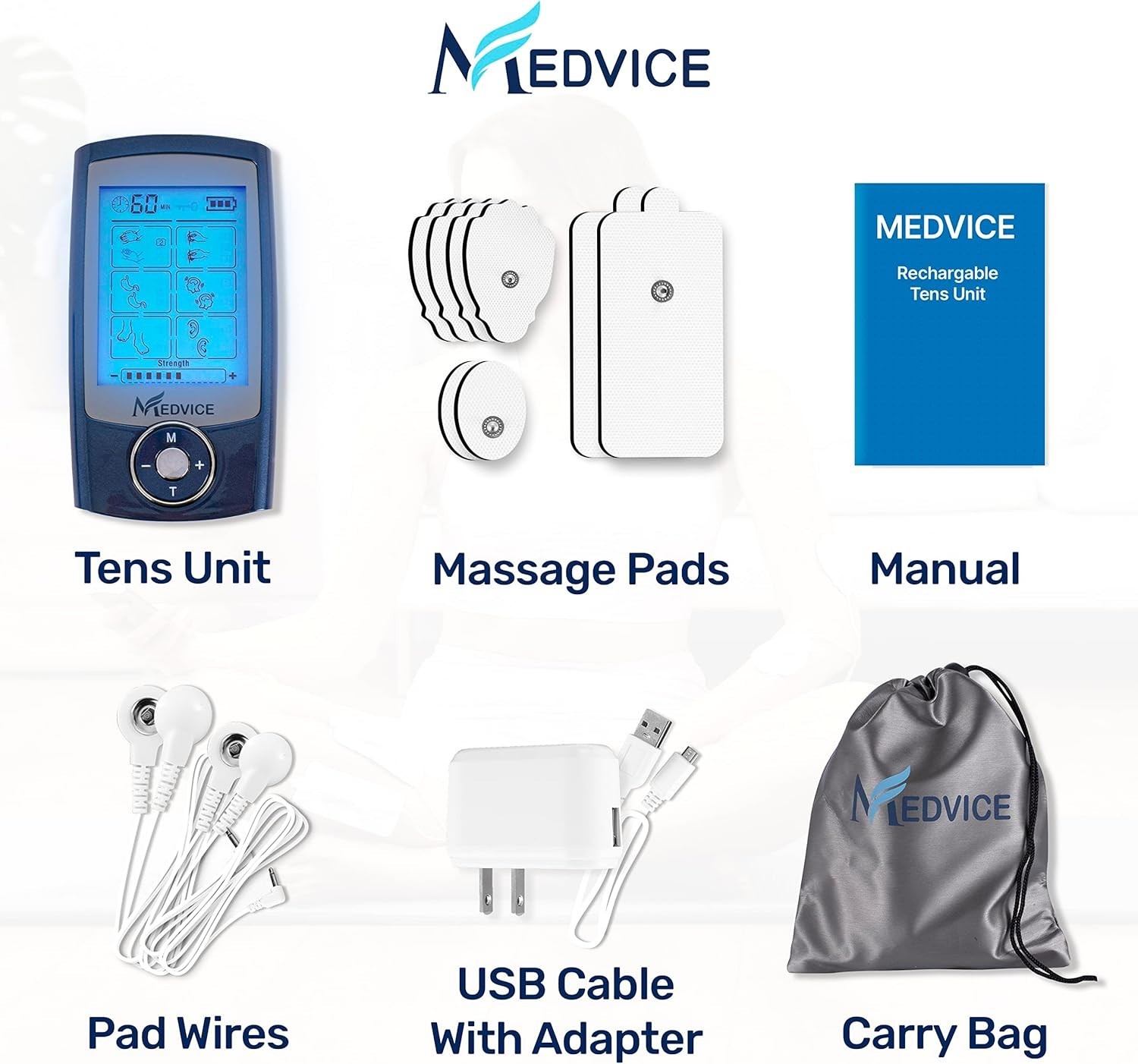 Compact Electric Muscle Stimulator with 16 Modes and Clearance for Relief